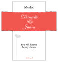 Customized Orchid Rectangle Wine Wedding Label 3.5x3.75